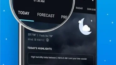 1Weather Forecast Radar mod interface showing premium features