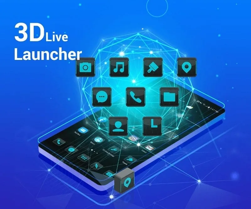 Tampilan antarmuka 3D Launcher MOD APK