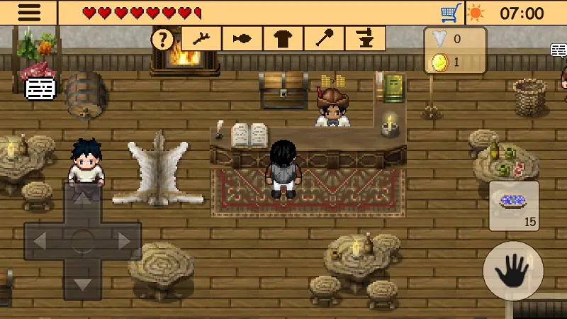 A character crafting items at a workbench within the game.