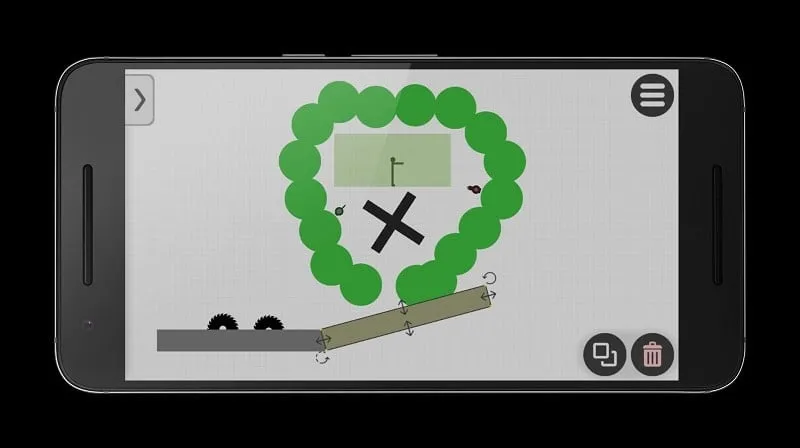 A crashed vehicle in Stickman Dismounting.