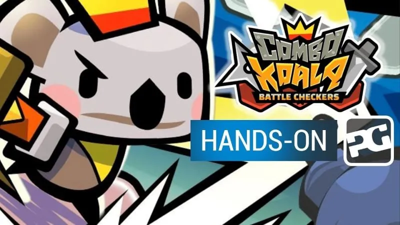 A koala character jumping over an enemy in Combo Koala.