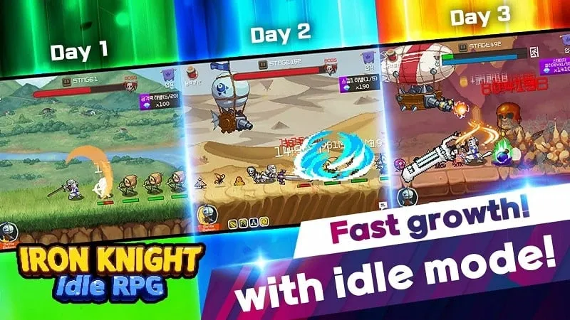 Tangkapan layar ponsel yang menampilkan ikon game Iron Knight.