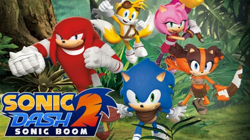 Hình ảnh điện thoại đang hiển thị game Sonic Dash 2.