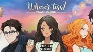A person holding a smartphone with the Where's Tess game displayed on the screen.