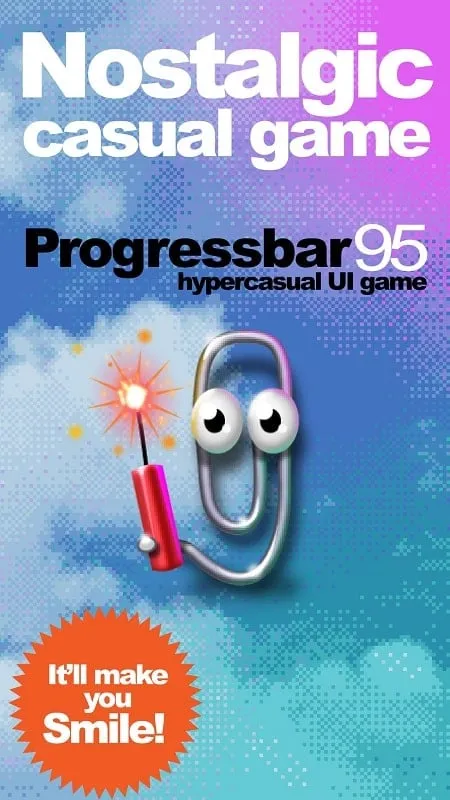 Seorang pemain berhasil melewati rintangan dan mengisi progress bar di Progressbar95.