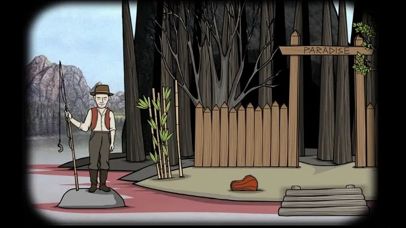 A scene from Rusty Lake Paradise showcasing a puzzle involving frogs.