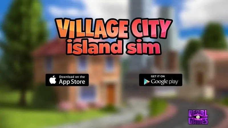 A scenic view of a developed island city in Village Island City Simulation.