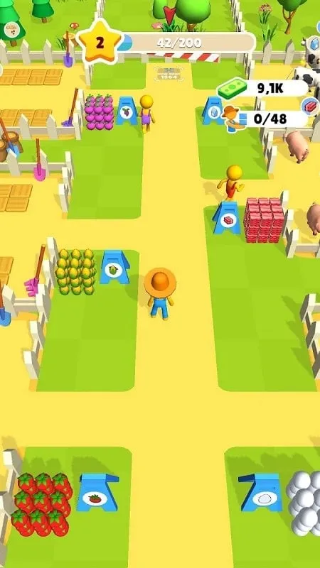 A screen capture of My Farm Land showing the in-game shop with various items available for purchase.