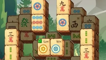 A screenshot displaying the gameplay of Mahjong Treasure Quest, showing the tile layout and game interface.