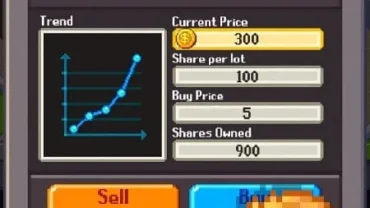 A screenshot displaying the gameplay of Tap Tap Trillionaire, showcasing its pixelated graphics and the office environment.