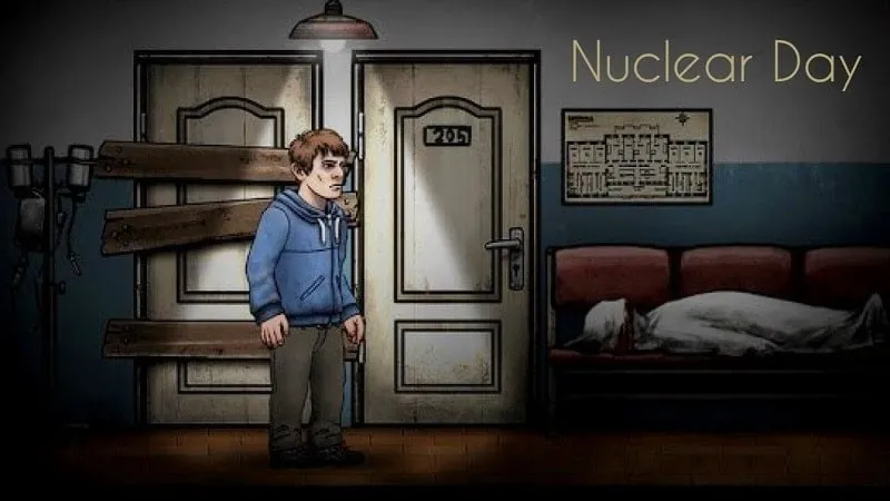 A screenshot from Nuclear Day showing the character exploring a desolate environment.