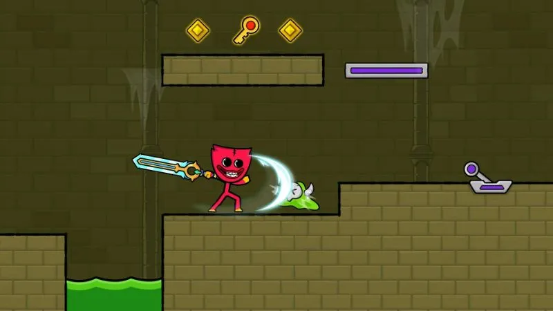 A screenshot from Red Stickman: Stick Adventure showcasing a boss battle.