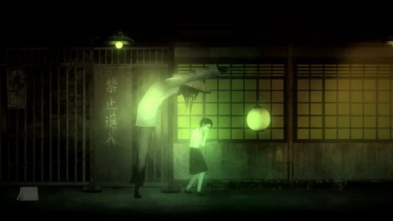 A screenshot of Detention gameplay showcasing the game's dark and atmospheric environment.