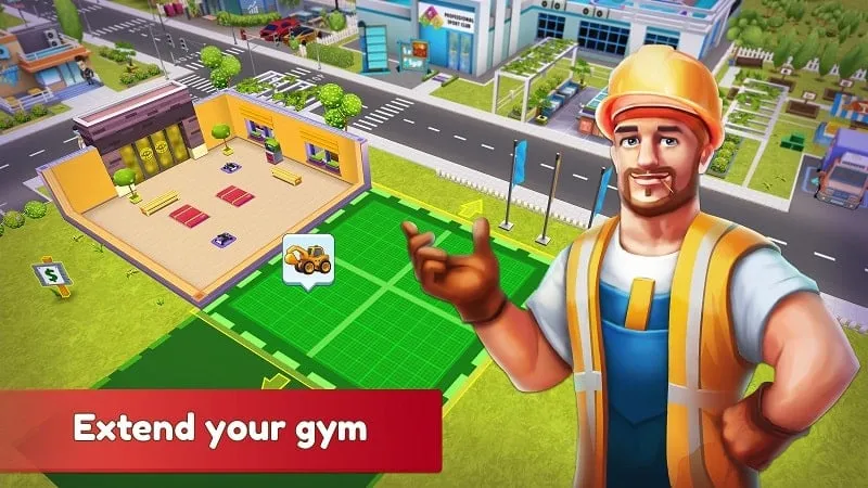 A screenshot of My Gym showcasing the upgraded facilities and advanced equipment accessible with the mod.