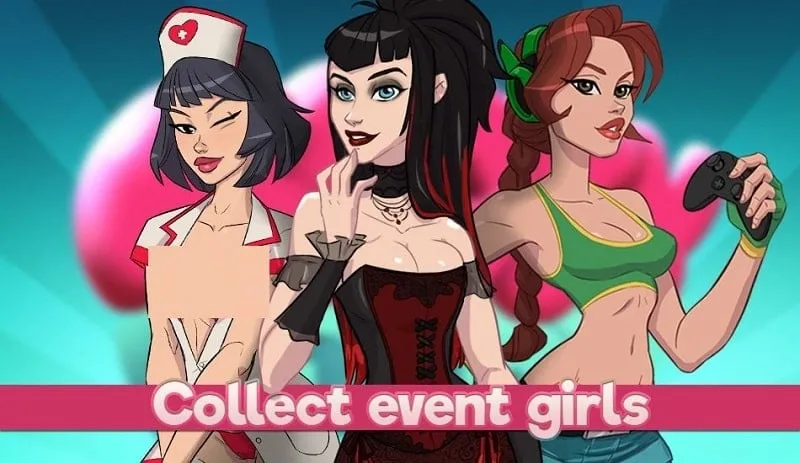 A screenshot of the Booty Farm game showcasing the diverse cast of female characters.