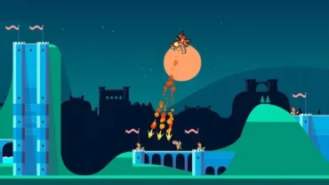 A screenshot of the Drag'n'Boom gameplay on an Android phone.