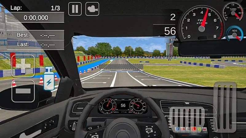 A screenshot of the game settings menu in Fast Lap Racing.