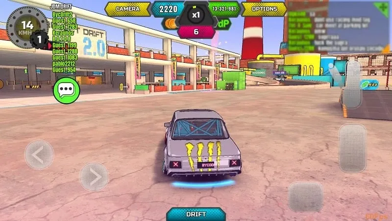 A screenshot of the in-game store in Project Drift 2.0 showcasing various car upgrades and customization options.