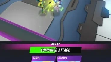 A screenshot of the Superheroes Idle RPG League game displaying character selection.