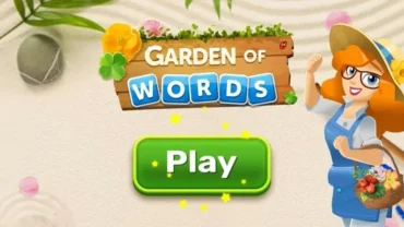 A screenshot of the Word Garden game displaying a puzzle.