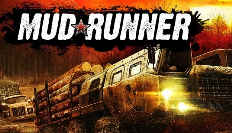 A screenshot showcasing the challenging terrain in MudRunner.