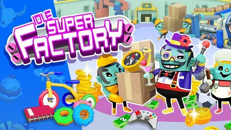 A screenshot showcasing the gameplay of Idle Super Factory.