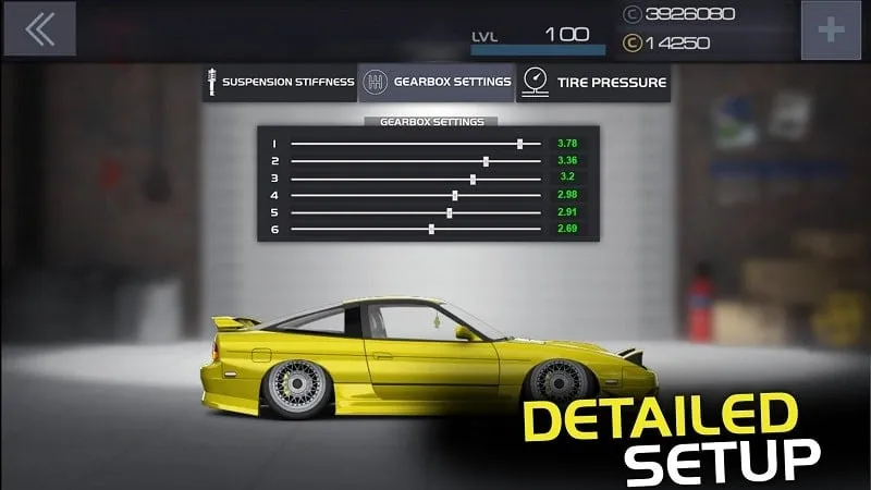 A screenshot showcasing the gameplay of Project Drag Racing, featuring a drag race between two cars on a straight track.