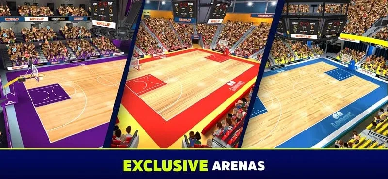 A screenshot showcasing the mod menu in Mini Basketball.