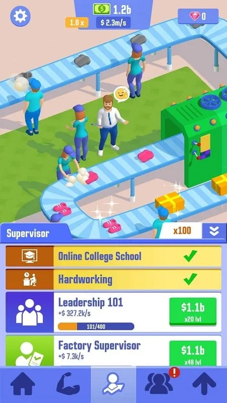 A screenshot showcasing the social interaction features in Idle Success.