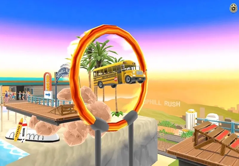 A thrilling race moment in Uphill Rush 2 USA Racing, showcasing the dynamic gameplay.