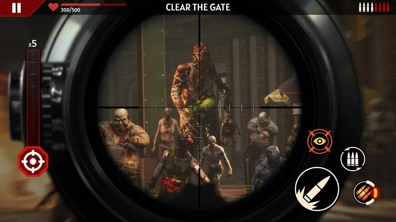 A variety of weapons displayed in the SNIPER ZOMBIE 3D user interface.