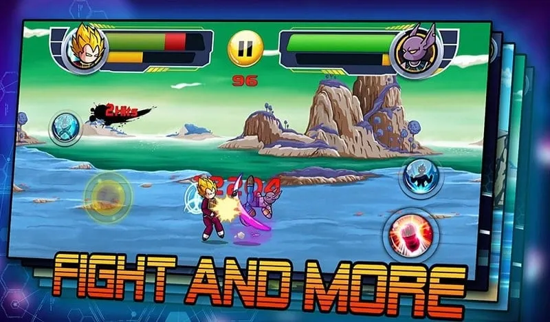 Setting Menu Mod damage dan defense di Stickman Warriors Dragon Legend Super Battle Fight