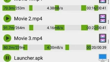 Advanced Download Manager mod interface showing premium features