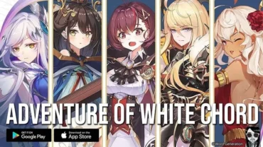 Adventure of White Chord main screen showcasing the gameplay.