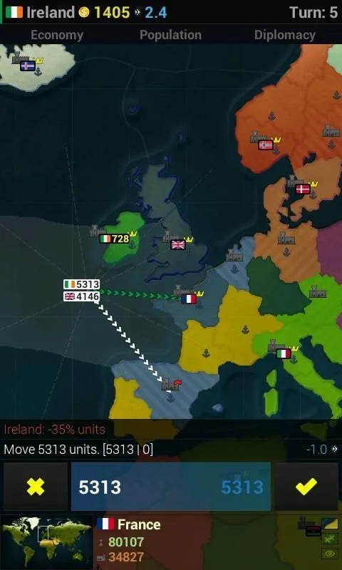 Age of History screenshot displaying in-game diplomacy options.