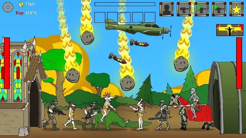 Age of War gameplay on an Android device.