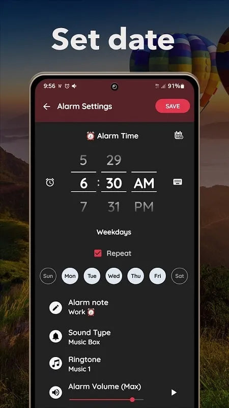 Alarm Clock Xs mod features overview