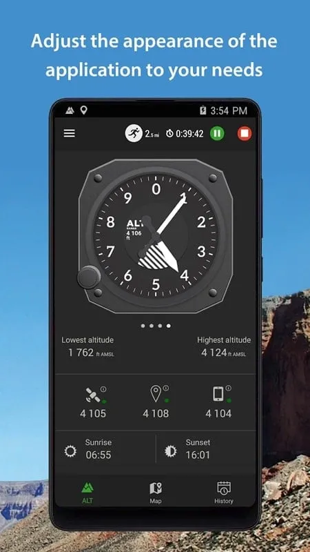 Altimeter mod interface showing premium features