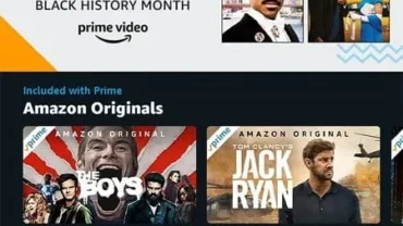 Amazon Prime Video mod interface showing premium features