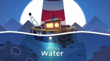 Among Water gameplay on a mobile device.
