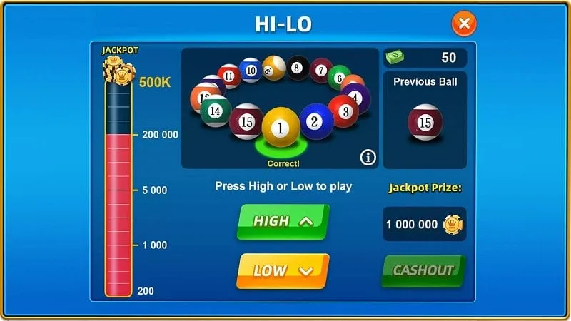 Pesan error di layar HP yang menunjukkan masalah ketidakcocokan dengan 8 Ball Blitz MOD APK.