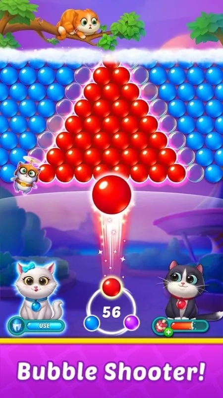 An example of a level in Bubble Shooter Fashion.