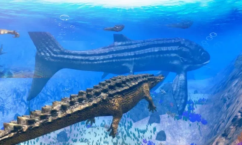 An image showing the file size and version details of Sarcosuchus Simulator Mod APK.