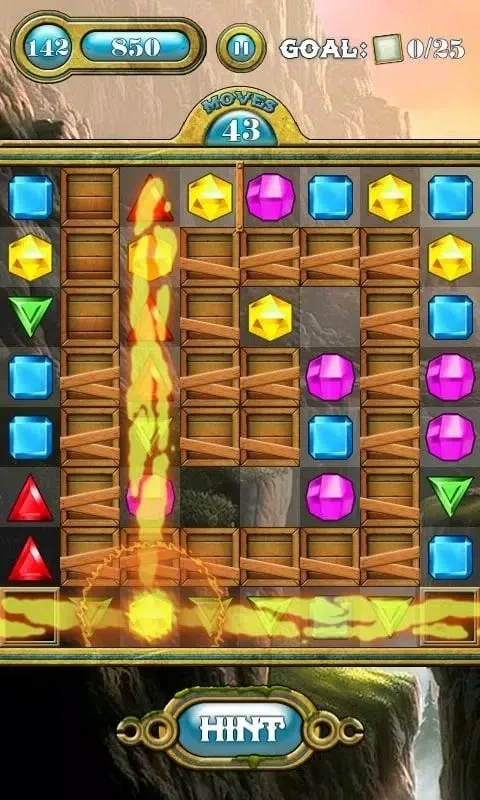 An in-game screenshot showcasing the vibrant visuals of Jewels Switch.