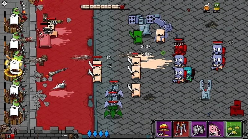 Arrow War gameplay on an Android device.