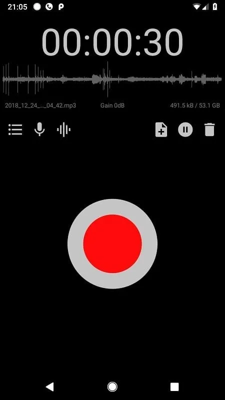 ASR Voice Recorder mod interface showing premium features