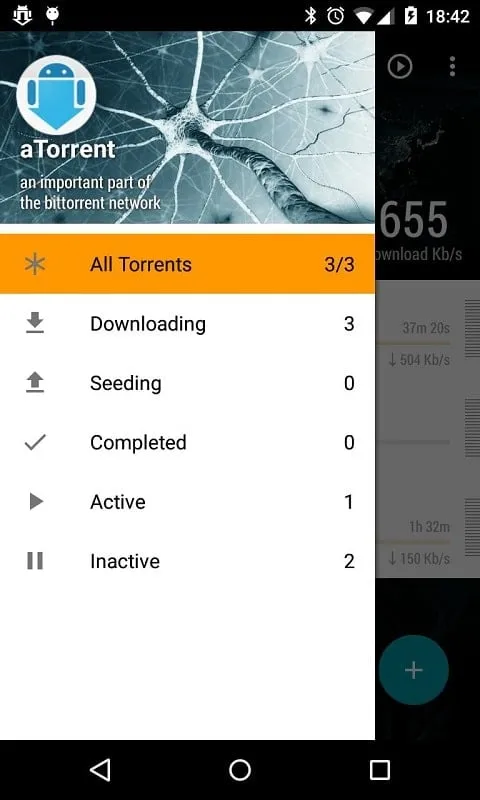 aTorrent mod app download management