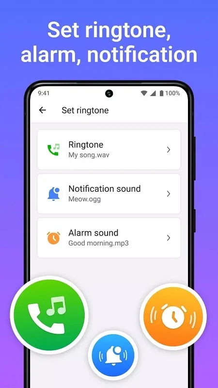 Audio Editor Ringtone Maker mod apk interface with editing tools