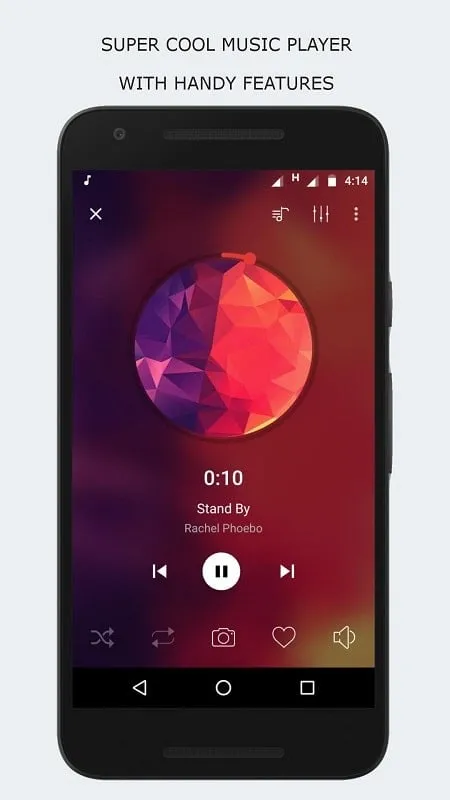 Tela de reprodução do Augustro Music Player