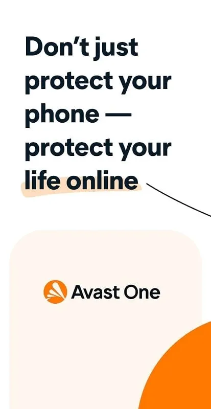 Avast One mod interface showing premium features